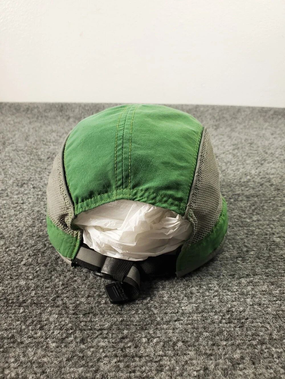 Eddie Bauer Sport Nylon Trail Running Cap One Size Green Mesh Vented 5 Panel